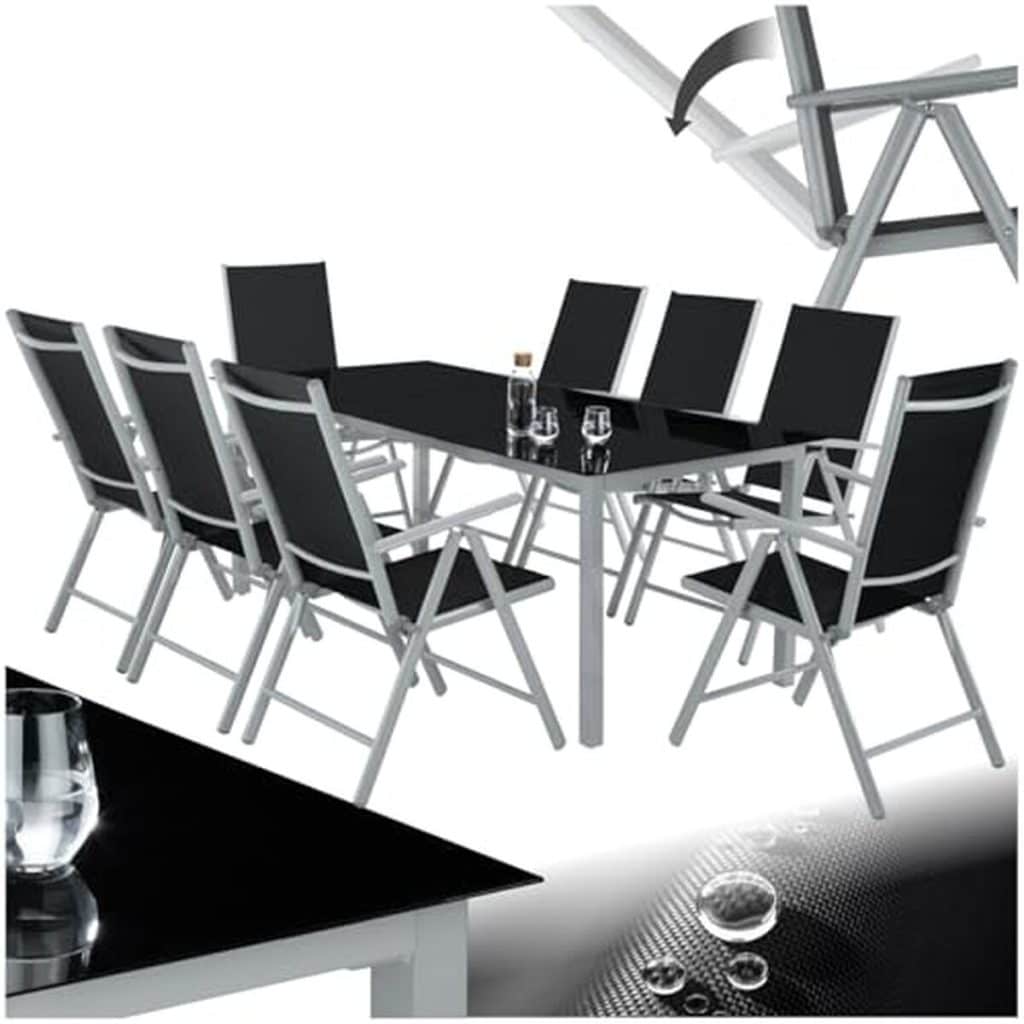 Test du salon de jardin TecTake : aluminium, 8 fauteuils et 1 table