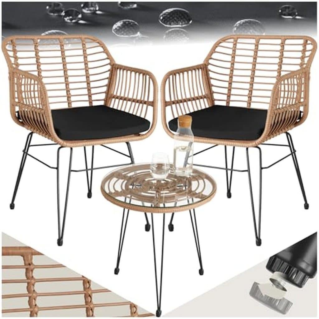 Test du salon de jardin TecTake : confort et style en duo