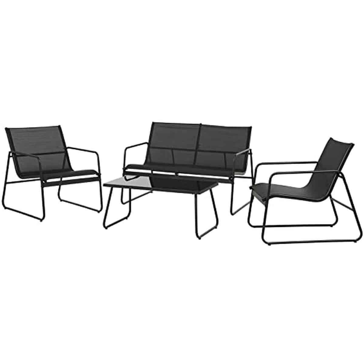Test : ensemble de mobilier d'extérieur Grand patio 4 PC noir