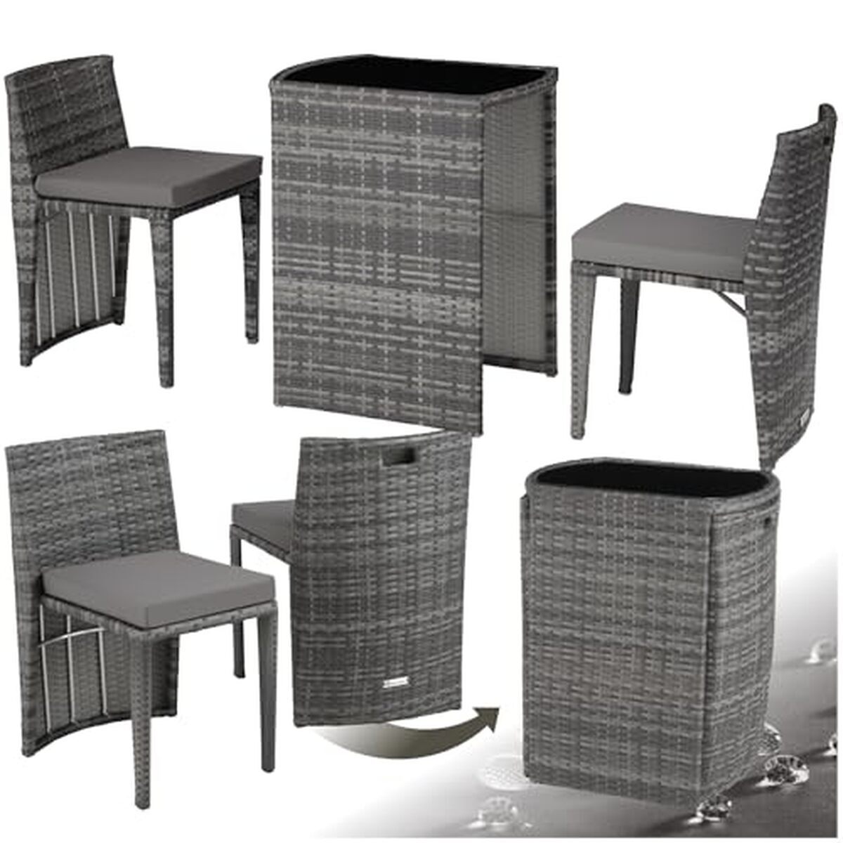 Test : salon de jardin 2 personnes TecTake® en poly rotin