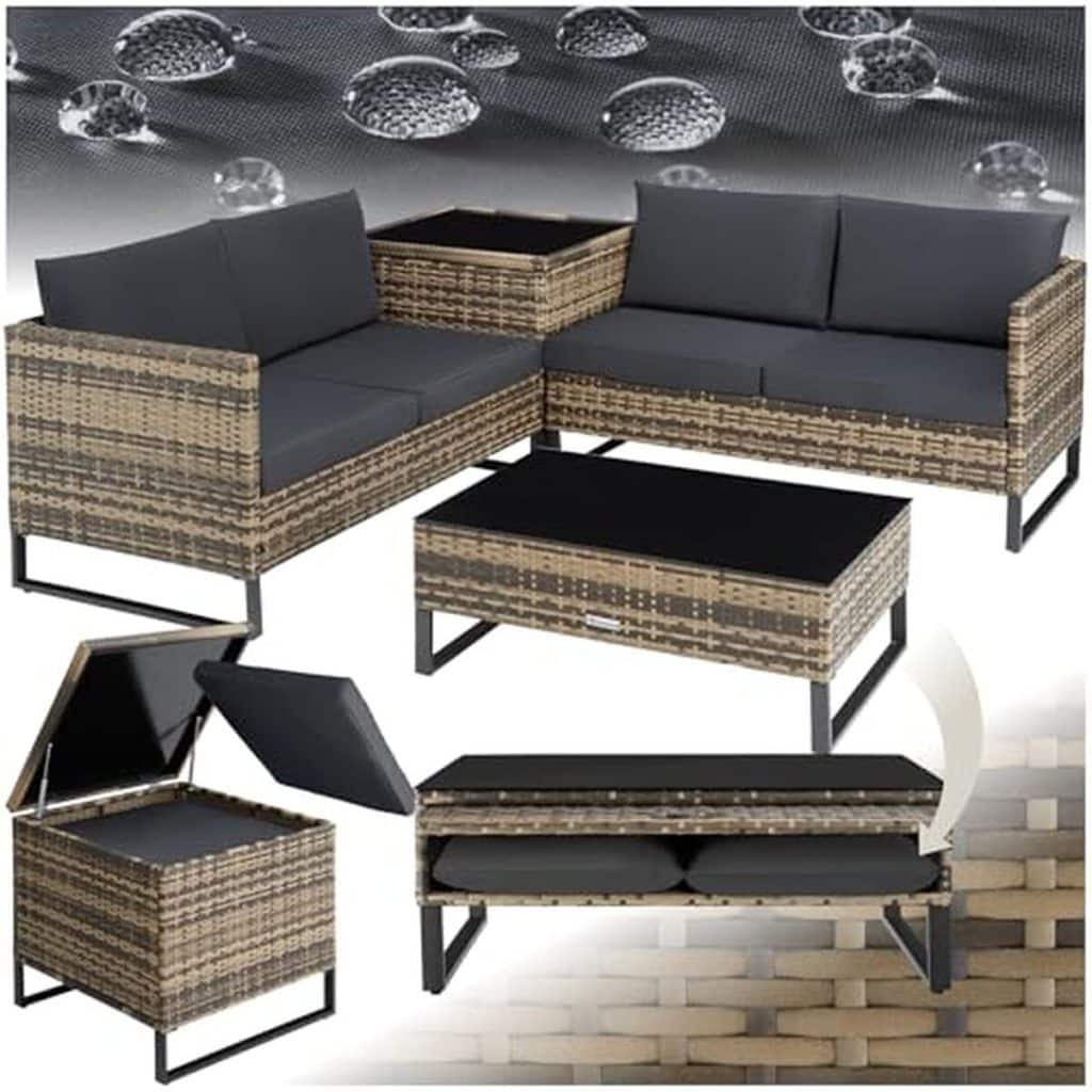 Test : salon de jardin modulable tectake en poly rotin
