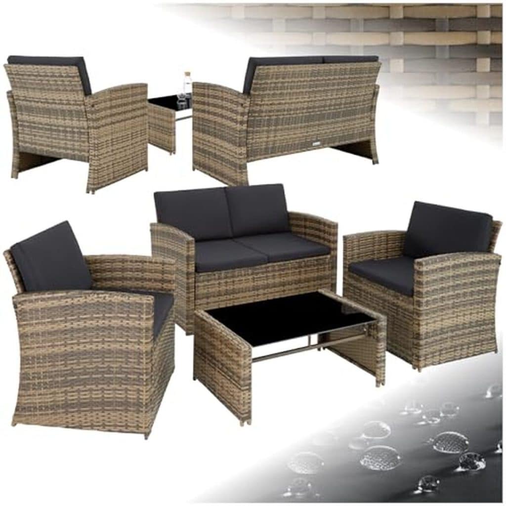 Test : salon de jardin TecTake® 4 places en résine tressée